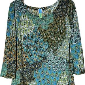 Peacock Feathers Paisley Dress